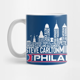 Philadelphia Baseball Team All Time Legends, Philadelphia City Skyline Mug